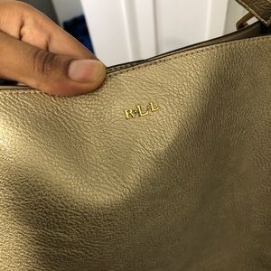 Golden bag , Ralph Lauren from Bloomingdales.
